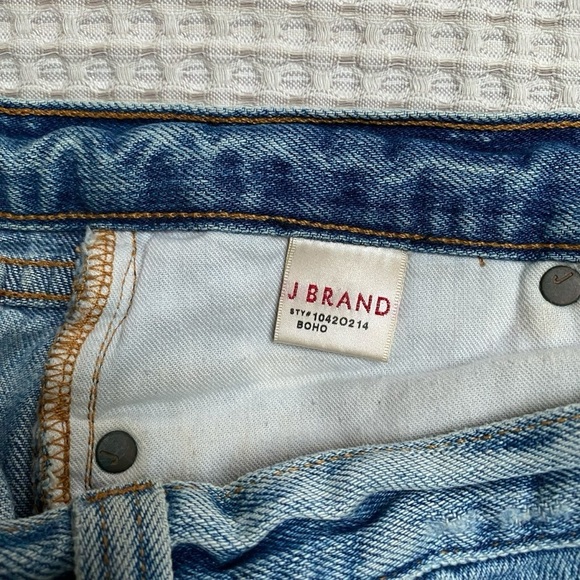 J Brand Light Blue Distressed Raw Hem Mini Jean Shorts Size 25 - Picture 10 of 10